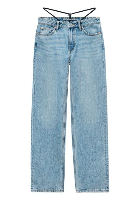 Light blue layered straight-leg jeans Alexander Wang - women ALEXANDER WANG | 4DC3244408471A